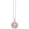 Albalù Collana Chiama Angeli in Ottone e Zirconi a Sfera Tema Alberi con Catenella Argentata Inalterabile - Gioiello Portafortuna Donna Gravidanza - Scatola Regalo Inclusa