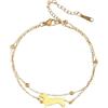 Shopping Cat Bijoux Braccialetto Bassotto - Bracciale cane in acciaio