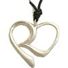 Generic Ciondolo in Argento 925 con INIZIALE R a forma di CUORE - pendente - lettera alfabeto -