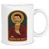 DEKORI Tazza Mug 350 ml in Ceramica - Divertente "Beato Chi Tace" - Idea Regalo Ironica per Amici e Colleghi - Boccale in Ceramica con Stampa Colorata - Umoristica per Ufficio e Casa