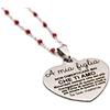 Handmade Collana con ciondolo dedica per la figlia - Ciondolo a mia figlia