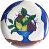 Handmade Piatto Decorativo da Parete in Ceramica 32 cm | Dipinto a Mano, con Cesto di Frutta