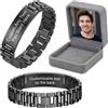 Fanery Sue Bracciale Personalizzato Donna Uomo,Braccialetto con Incisione Personalizzata Regalo per Lei e Lui,Data/Frasi Incisi, Gioiello Elegante per Anniversario, Compleanno, San Valentino e Natale