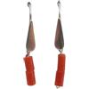 Handmade Orecchini pendenti in Argento 925 con Corallo Rosso Naturale - Orecchini Pendenti con Amo -