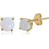 Meissa Opla Orecchini per le donne fatti a mano Tiny Opal Stud Orecchini in argento Sterling Orecchini ottobre Birthstone Orecchini dichiarazione ipoallergenico, Oro