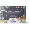 Valverbe Tè nero English Breakfast - Tè nero classico biologico, 20 bustine