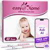 Easy@Home Test di Gravidanza Precoce: Easy@Home 25 Test Gravidanza 10mIU/ml Rilevamento Rapido & Risultato Rapido con l'APP Premom Italiana - Risultati Accurati e Affidabili - 25 HCG Tests