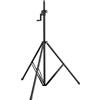 K&M 24615 base per lampada/box, nero e alluminio, in acciaio - manovella confortevole, chiusura automatica - altezza fino a 30 cm