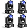 Yespick 4 unità 150W Teste Mobili LED Luci da palco con testa mobile gobo spot a fascio illuminazione a lavaggio prisma a 18 facce attivata dal suono rotante per feste, matrimoni, chiese, dal vivo