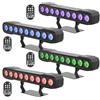 KRIDERISH Wallwasher Luce da Palcoscenico 60W, 9 LED RGBW Barra Luminosa con Telecomando DMX512 Stroboscopio Luce da Discoteca Controllo Audio per Bar DJ Feste Matrimoni Esterni 4PCS