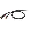 Proel DHG585LU18 - Cavo assemblato professionale 'ADAPTER' con connessioni Cannon XLR 3P Maschio a spina RCA, Nero (DHG585LU18-1,8mt)