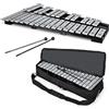 KOMFOTTEU Xilofono 30 note, carillon con tasti in metallo e 2 bacchette, strumento a percussione a mano, con custodia per il trasporto, strumento musicale per bambini e adulti