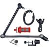 Sontronics Kit professionale per podcast, trasmissione, streaming, gaming e VC, con microfono, braccio braccio, USB e cavi XLR, non richiede alimentazione phantom, colore: Rosso
