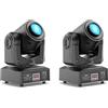 Yespick 2pcs Teste mobili LED 60W Luce di scena 8 Gobos 8 Colori Luci Discoteca Mobili Beam Moving Head per Festa, DJ, Bar, Club Natale