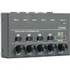 Whychstore Mixer audio a quattro canali, mixer di linea a 4/6/8 canali, mixer audio stereo con guscio in metallo (4 canali) da 11,7 x 7,1 x 2,3 cm