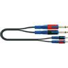 QUIK LOK - RKSA/130-2 - 2 JACK MONO/2 RCA MASCHIO, Lunghezza 2 mt, Colore Nero