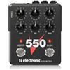 TC Electronic V550 PREAMP Pedale per Chitarra | Preamp per Chitarra a Due Canali con Controlli Indipendenti dei Canali, Potenziamento Pre/Post e Uscite Dedicate per DI e Cuffie
