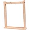 Qectial Supporto per carillon, supporto per gong, stabile, multifunzionale, porta carillon in legno, per orecchini, collane, bracciali, sala da tè