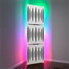 ua acoustics Set di 3 trappole acustiche per bassi con lampada da terra RGB | Supporto acustico mobile angolare retroilluminato a LED | 150x50x10cm | Insonorizzazione e diffusione | [PULSE-10 | Bianco]