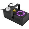 DeeDuud Macchina per il fumo da 500 W, con 3 modalità di cambio colore, 9 LED, mini macchina per nebbia, 1 l, per palcoscenici, sale da ballo, bar, KTV, feste di compleanno, feste di famiglia, tempo libero