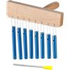 Tisujune Hand Chimes - Campana in legno con 8 toni, strumento musicale con tubi in alluminio e bastone per scuola, yoga, giardino, soggiorno, casa, uomo e donna