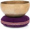 XDrum Set Campana Tibetana XDrum Omshanti 13 cm - Peso: 500g - fatto a mano in India - ideale per meditazione e terapie - con cuscino abbinato