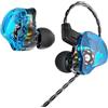 Yinyoo CCZ Melody - Auricolari con cavo, Hi-Fi 1DD 1BA, driver in-ear, monitor con suono nitido e chiaro, auricolari con cavo iem per cantanti, musicisti, batteristi in studio (blu, senza microfono)