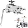 Wusideday Morsetto per tamburo, Supporto per Tom, Rack per batteria in lega di zinco, Accessorio per strumenti multifunzione, per tamburo Tom con manico rotante