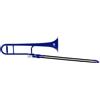 Classic Cantabile MardiBrass Trombone Tenore in ABS Plastica - Accordatura Bb - Coulisse in Fibra di vetro - 660g leggera - Foratura: 12 mm - incl. Bocchino e Gigbag - blu
