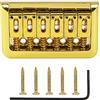 Yootones 1 pezzo Yootones chitarra elettrica hardtail montaggio ponte fisso compatibile con 6 corde Fender Strat Stratocaster Tele Telecaster parti di chitarra (oro)
