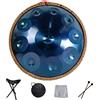 ZAIHW Handpan Armonico Handpan Drum 432 Hz Handpan Steel Drum 9/10 Note Strumento A Percussione Professionale In Acciaio Con Supporto E Custodia - Blu