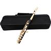 CIKSCO Ottavino di mezza misura, cupronickel placcato in argento C Key Tone 16 fori Piccolo con cacciavite for astuccio