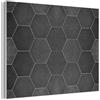 MuchoWow© Decorazioni Casa 80x60 cm Pannelli Acustici Fonoassorbenti Parete Pannello Fonoassorbente Decorativo Insonorizzanti Per Pareti Isolante Acustico Design - Piastrelle - Nero - Grigio