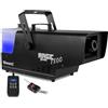 Beamz Rage 1800 Snow Macchina per la Neve, 1800 Watt, Portata: fino a 6 Metri, Serbatoio 3,5 Litri, Controllo DMX Tramite 2 Canali, Staffa di Montaggio Regolabile, Telecomando
