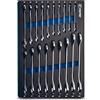 Capri Tools Set di chiavi ad angolo aperto, angoli di 30° e 60°, metriche 6-24 mm, 19 pezzi, con vassoio da meccanico