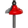 Freud 1-1/2 (diametro) Classical Bold Cove & Bead Bit con gambo 1/4 (38-524) Perma-Shield Rivestimento Rosso