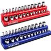 WORKPRO Set di organizer per prese magnetiche da 1/4, 2 pezzi SAE e metriche, contiene 52 bussole standard e profonde per cassetta degli attrezzi, carrelli degli attrezzi (prese non incluse)