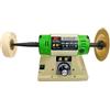 SEVEQIS Lucidatrice da banco elettrica Rettificatrice for gioielli Gemma Smerigliatrice for roccia Lucidatrice for tornio da tavolo Velocità regolabile 0-10000 RPM 750 W(Groen)