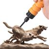 Exclent Electric Woodworking Set Di Utensili Per Legno Set Di Scalpelli Per Intagliatura A Mano - Anello In Gomma Metallo Giallo Gommato