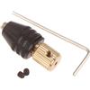 Caswynlife Set di mandrini regolabili per albero motore elettrico con lega di alluminio e acciaio al carbonio, diametro di serraggio 0 3 3 2 mm, dimensioni multiple dei fori di collegamento (2,3 mm)