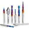 Amana Tool AMS-174 - Set di 8 punte per fresa CNC, multiuso, gambo da 6,35 mm