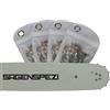 Sägenspezi Set di spada Drive da 35 cm, con 4 catene a mezzo scalpello, 3/8, P 52TG, 1,3 mm, adatto per Bosch AKE 35-19 Pro