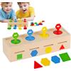 Generico Selezionatore Di Forme - Scatola Puzzle In Legno 22x7x5 Cm, Lucchetto Per Smistamento Colori, Giocattolo Sensoriale Educativo | Gioco Di Potenziamento 'intelligenza Dello Sviluppo Per L'asilo