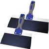 Warner Manufacturing ProGrip 12" and 8 Blue Steel Drywall Taping Knife Set, Soft Grip Handle, Combo Pack
