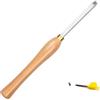 Generic Utensile Per Tornitura Del Legno Con Inserto In Carburo Di Tungsteno Ci4, Scalpello Diamantato, Manico In Faggio Ergonomico, Per Lavori Fai-da-te(Square Tip chisel)