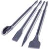 topolenashop SET 4 SCALPELLI SDS PLUS 2 SPATOLA 1 A PUNTA 1 FORMA DI U MARTELLO DEMOLITORE