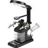 Haofy Workstation per Saldatore Elettrico Multifunzionale con Clamp/Holder per Luci a LED per Lenti di Ingrandimento 3X/4.5X/25X, Base Stabile e Comodo Spazio per Riporre gli Attrezzi, Perfetta per