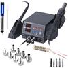 CCZRD Stazione Di Saldatura 800W 2 In 1 Con Display Digitale, Pistola Ad Aria Calda For Rilavorazione SMD, Saldatore, Dissaldatore, Strumenti Riparazione Riscaldamento rapido(KIT5)