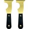 WEDO 2pcs Brass Putty Knife Set, 2-1/2 raschietto di vernice con manico di bakelite, 5-in-1 ottone multi-strumento, raschietto per raschietto in gesso finitura cartongesso, 8 lunghezza