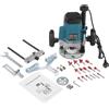 Linanty Fresa per bordi elettrica, 1800 W, fresa per legno, kit router elettrico con 15 pezzi, 220 V, fresa a mano singola, 23000 giri/min, pinza di serraggio da 6,35 mm